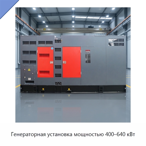 Генераторная установка мощностью 400–640 кВт