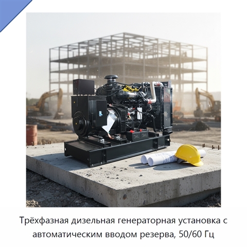 Трёхфазная дизельная генераторная установка с автоматическим вводом резерва, 50/60 Гц