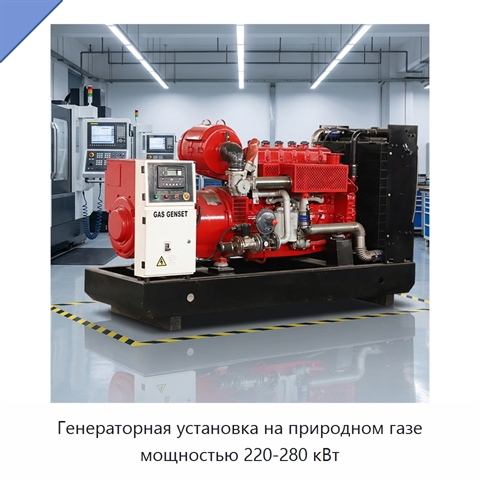 Генераторная установка на природном газе мощностью 220-280 кВт
