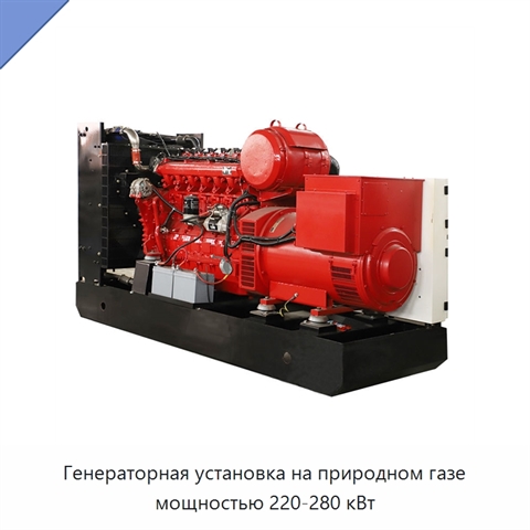 Генераторная установка на природном газе мощностью 220-280 кВт