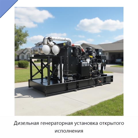 Дизельная генераторная установка открытого исполнения