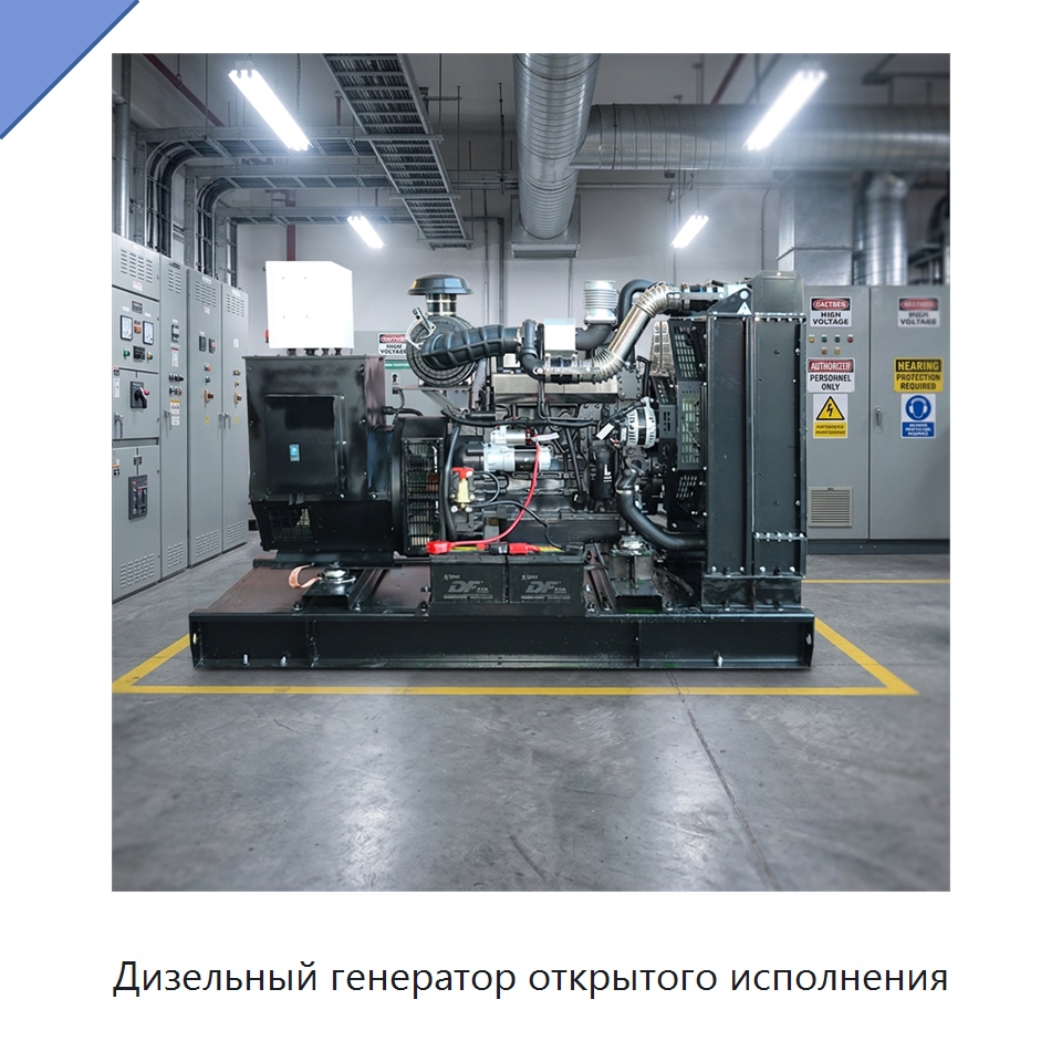 Дизельный генератор открытого исполнения — Дизельные генераторы