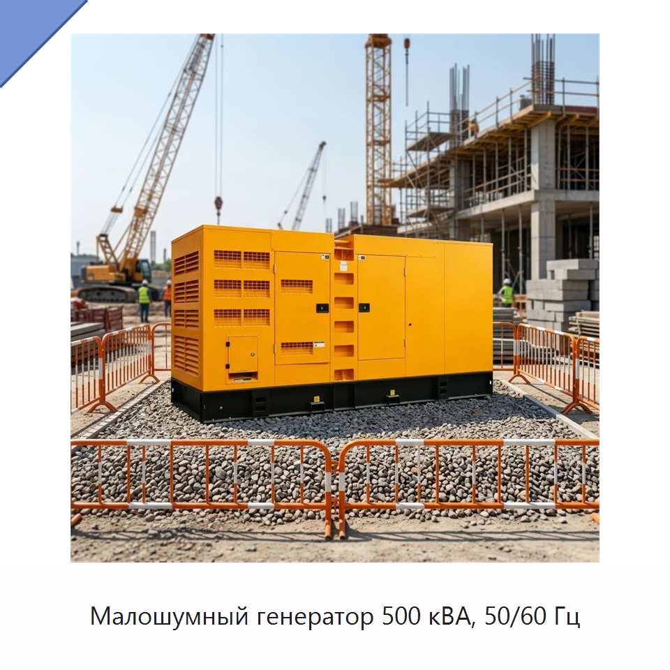 Малошумный генератор 500 кВА, 50/60 Гц — Дизельные генераторы