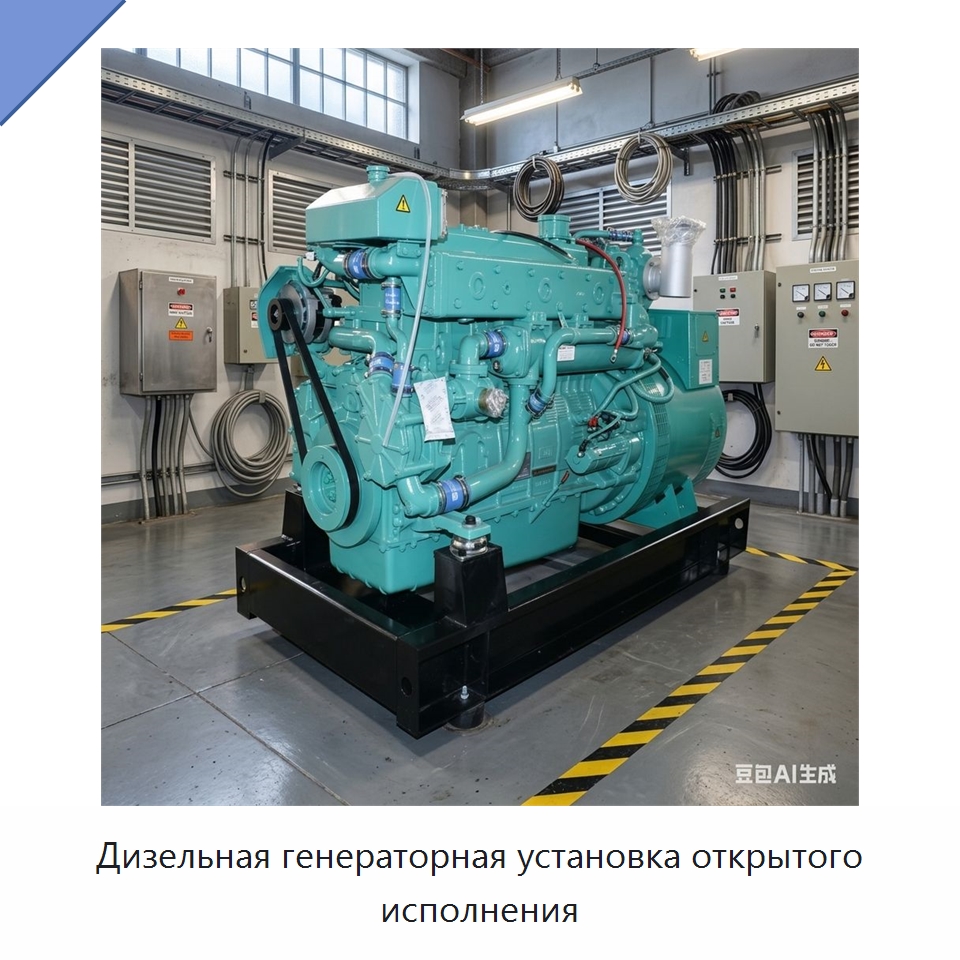 Дизельная генераторная установка открытого исполнения — Дизельные генераторы