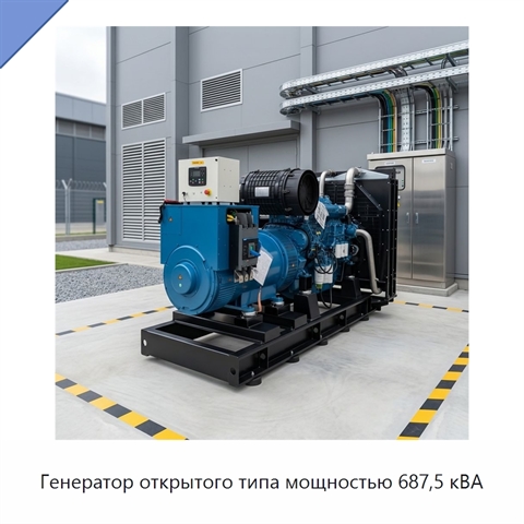 Генератор открытого типа мощностью 687,5 кВА