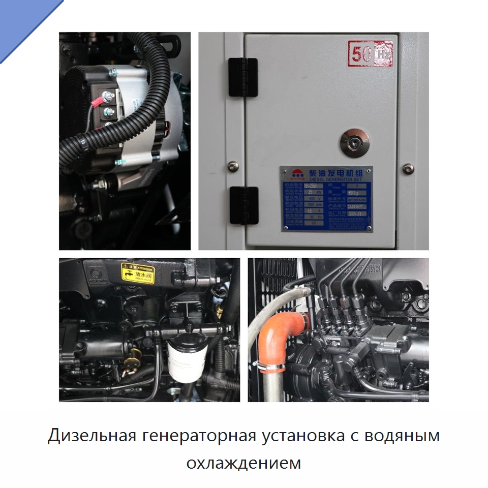 Дизельная генераторная установка с водяным охлаждением — Дизельные генераторы