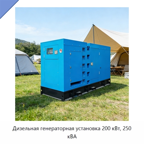 Дизельная генераторная установка 200 кВт, 250 кВА