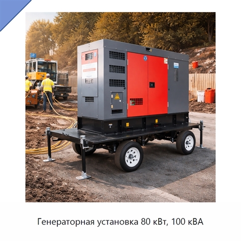 Генераторная установка 80 кВт, 100 кВА