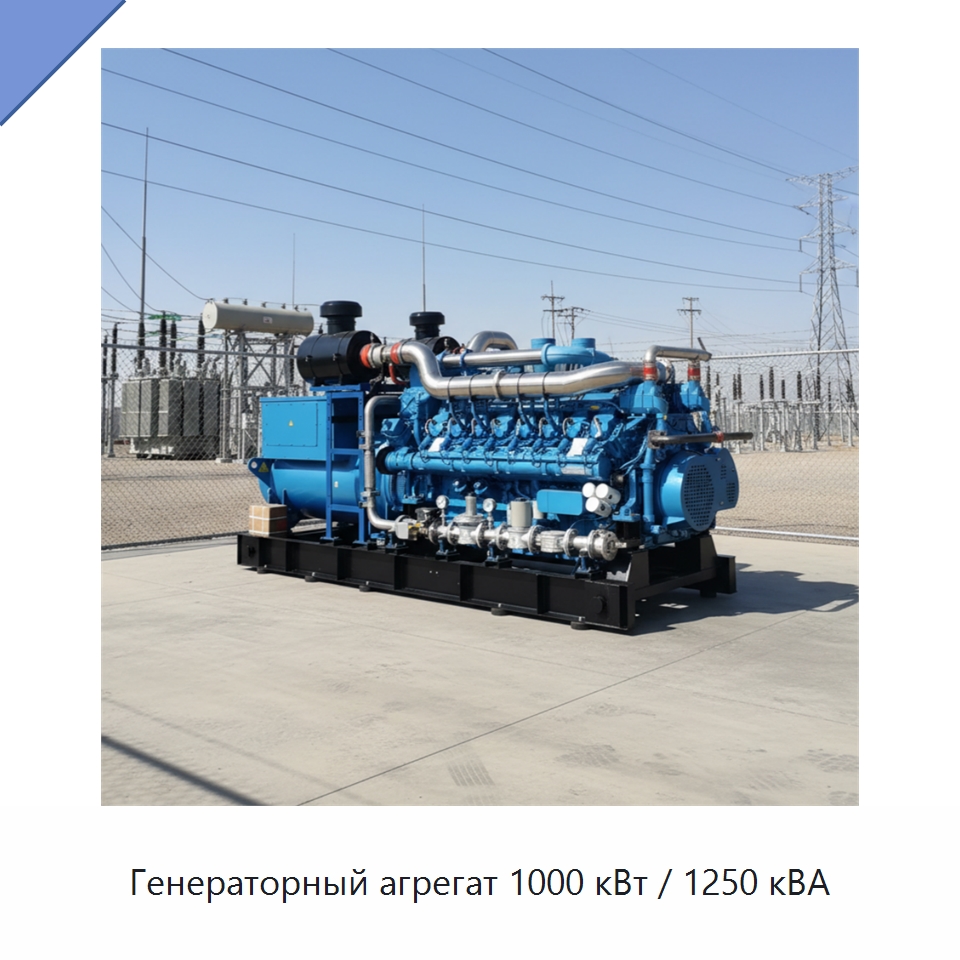 Генераторный агрегат 1000 кВт / 1250 кВА — Дизельные генераторы