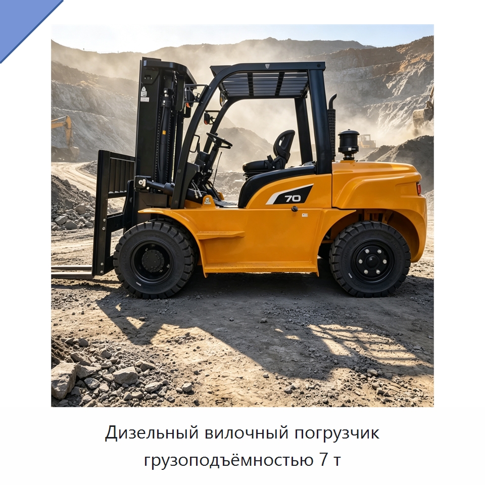 Дизельный вилочный погрузчик грузоподъёмностью 7 т — Вилочные погрузчики