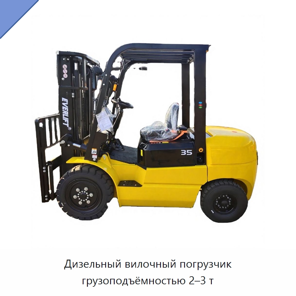 Дизельный вилочный погрузчик грузоподъёмностью 2–3 т — Вилочные погрузчики