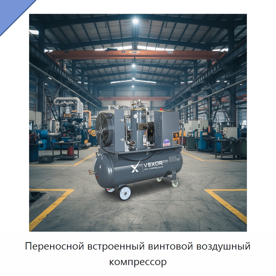 Переносной встроенный винтовой воздушный компрессор — Промышленные компрессоры