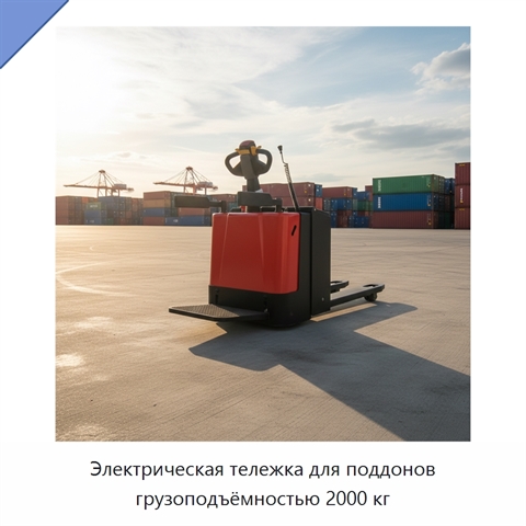 Электрическая тележка для поддонов грузоподъёмностью 2000 кг