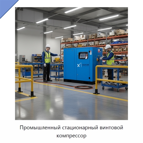 Промышленный стационарный винтовой компрессор