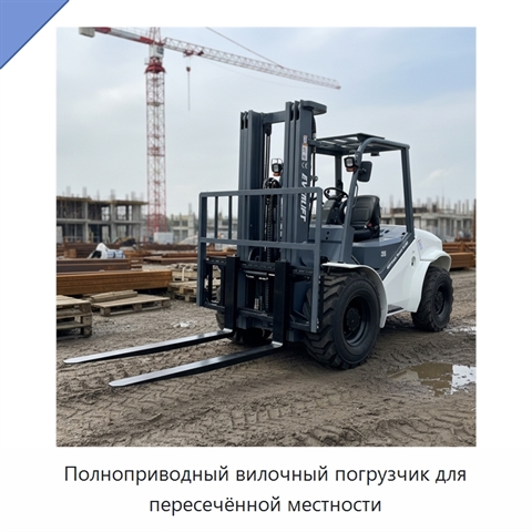 Полноприводный вилочный погрузчик для пересечённой местности
