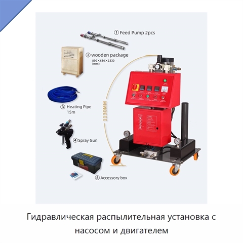 Гидравлическая распылительная установка с насосом и двигателем