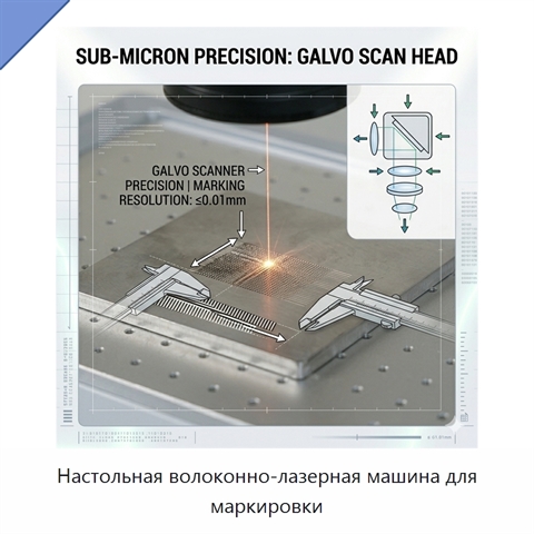 Настольная волоконно-лазерная машина для маркировки