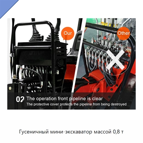 Гусеничный мини-экскаватор массой 0,8 т