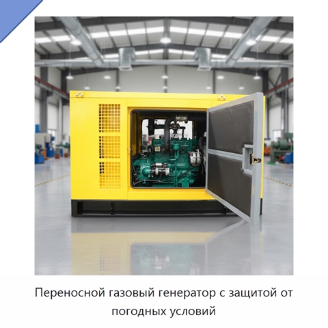 Переносной газовый генератор с защитой от погодных условий