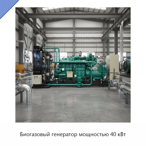 Биогазовый генератор мощностью 40 кВт