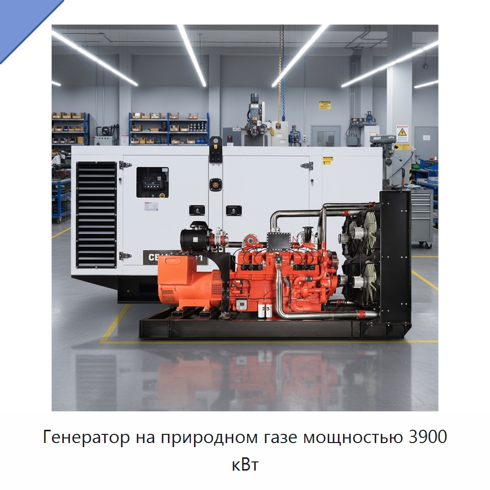 Генератор на природном газе мощностью 3900 кВт — Газотурбинные генераторы