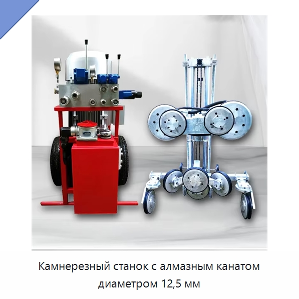 Камнерезный станок с алмазным канатом диаметром 12,5 мм — Оборудование для обработки камня