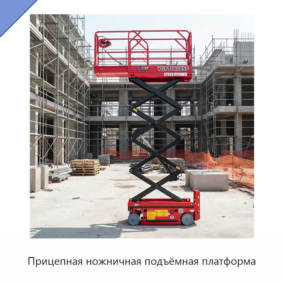 Прицепная ножничная подъёмная платформа — Строительные подъёмники