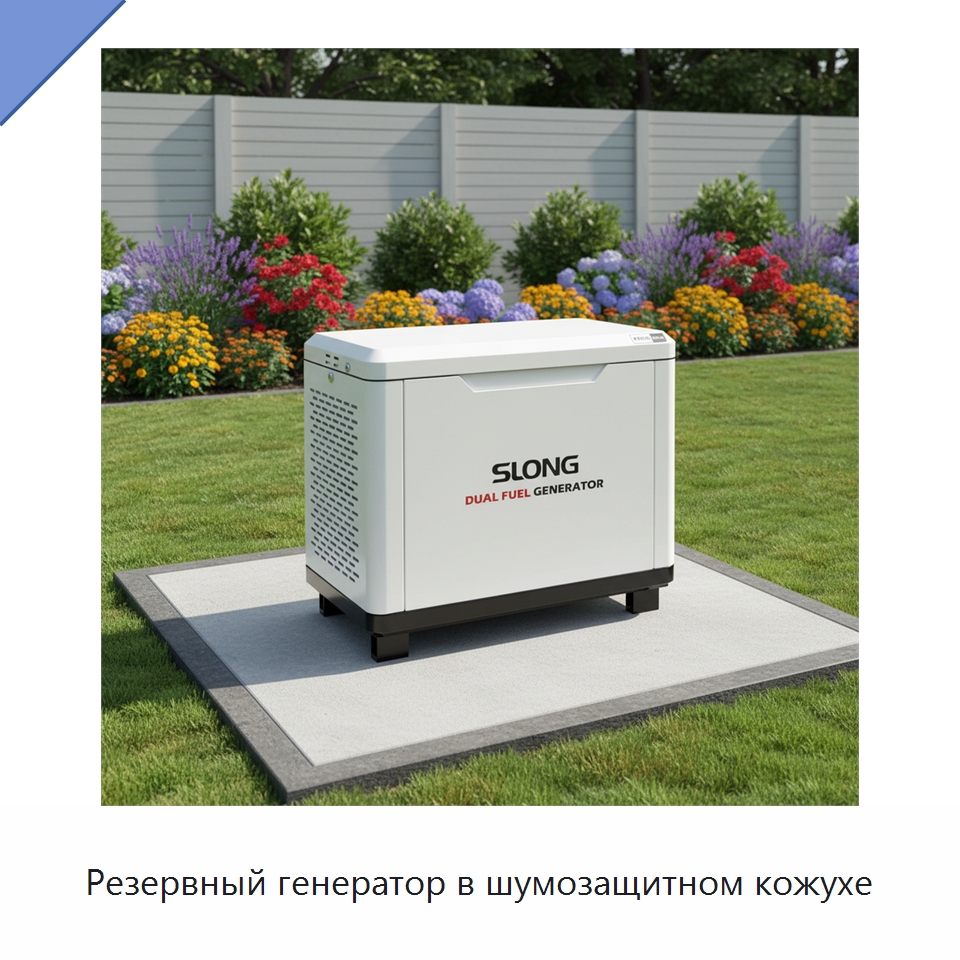 Резервный генератор в шумозащитном кожухе — Газотурбинные генераторы
