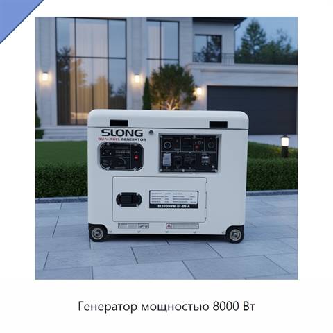 Генератор мощностью 8000 Вт