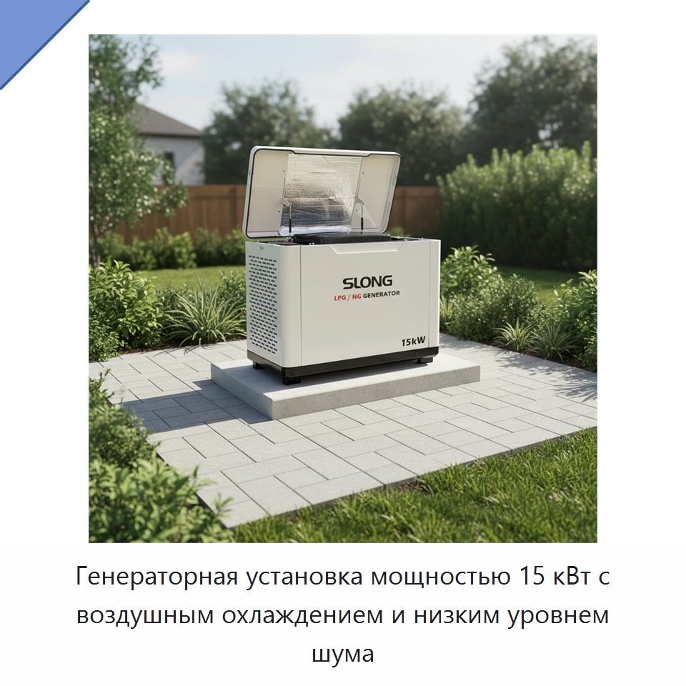 Генераторная установка мощностью 15 кВт с воздушным охлаждением и низким уровнем шума — Газотурбинные генераторы