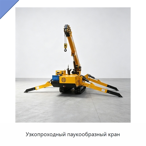 Узкопроходный паукообразный кран