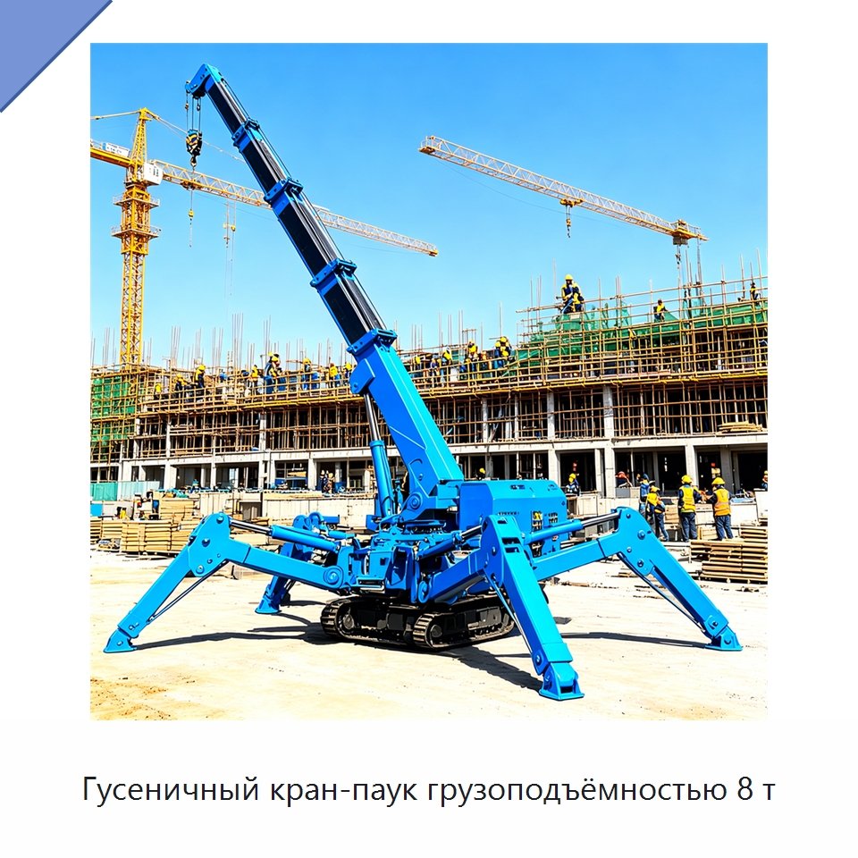 Гусеничный кран-паук грузоподъёмностью 8 т — Краны