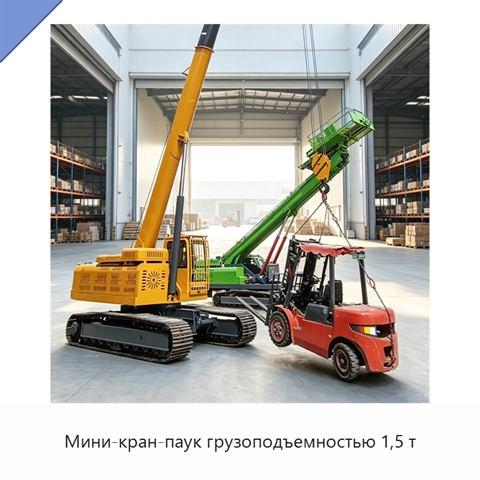 Мини-кран-паук грузоподъемностью 1,5 т