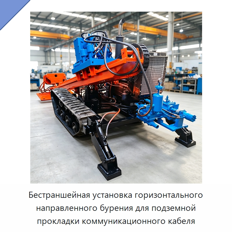 Бестраншейная установка горизонтального направленного бурения для подземной прокладки коммуникационного кабеля — Специальная строительная техника