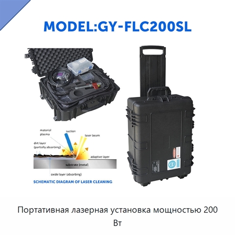 Портативная лазерная установка мощностью 200 Вт