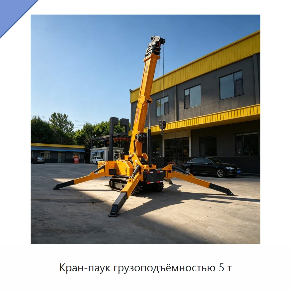 Кран-паук грузоподъёмностью 5 т — Краны