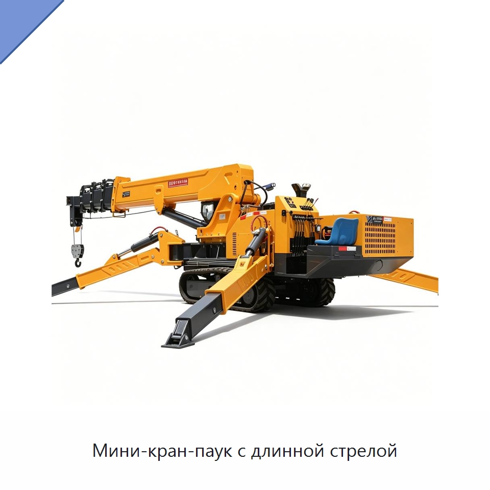 Мини-кран-паук с длинной стрелой — Краны