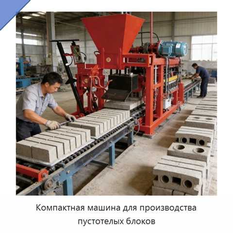 Компактная машина для производства пустотелых блоков