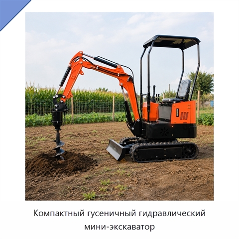 Компактный гусеничный гидравлический мини-экскаватор