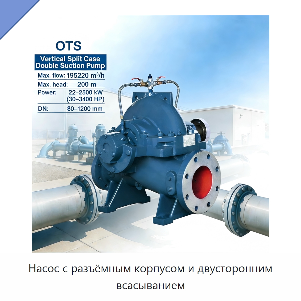 Насос с разъёмным корпусом и двусторонним всасыванием — Насосы