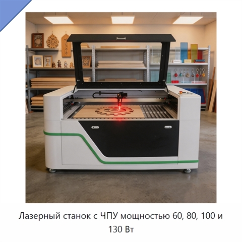 Лазерный станок с ЧПУ мощностью 60, 80, 100 и 130 Вт