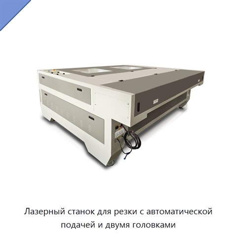 Лазерный станок для резки с автоматической подачей и двумя головками