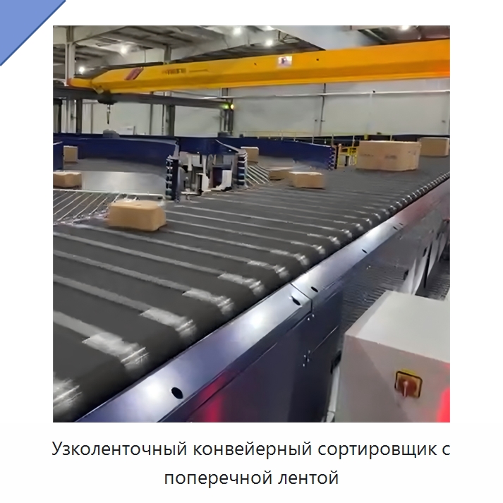 Узколенточный конвейерный сортировщик с поперечной лентой — Сортировочный конвейер
