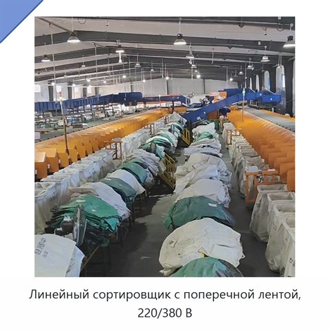 Линейный сортировщик с поперечной лентой, 220/380 В