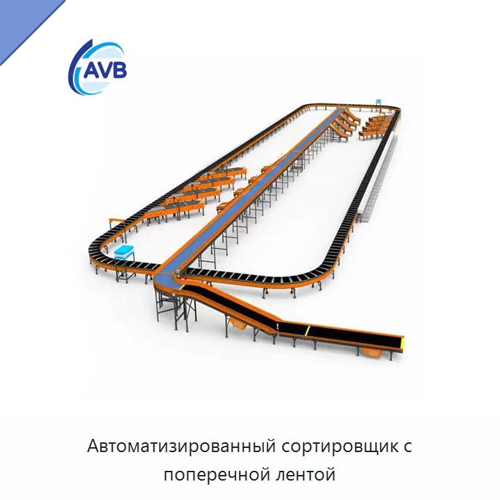 Автоматизированный сортировщик с поперечной лентой — Сортировочный конвейер