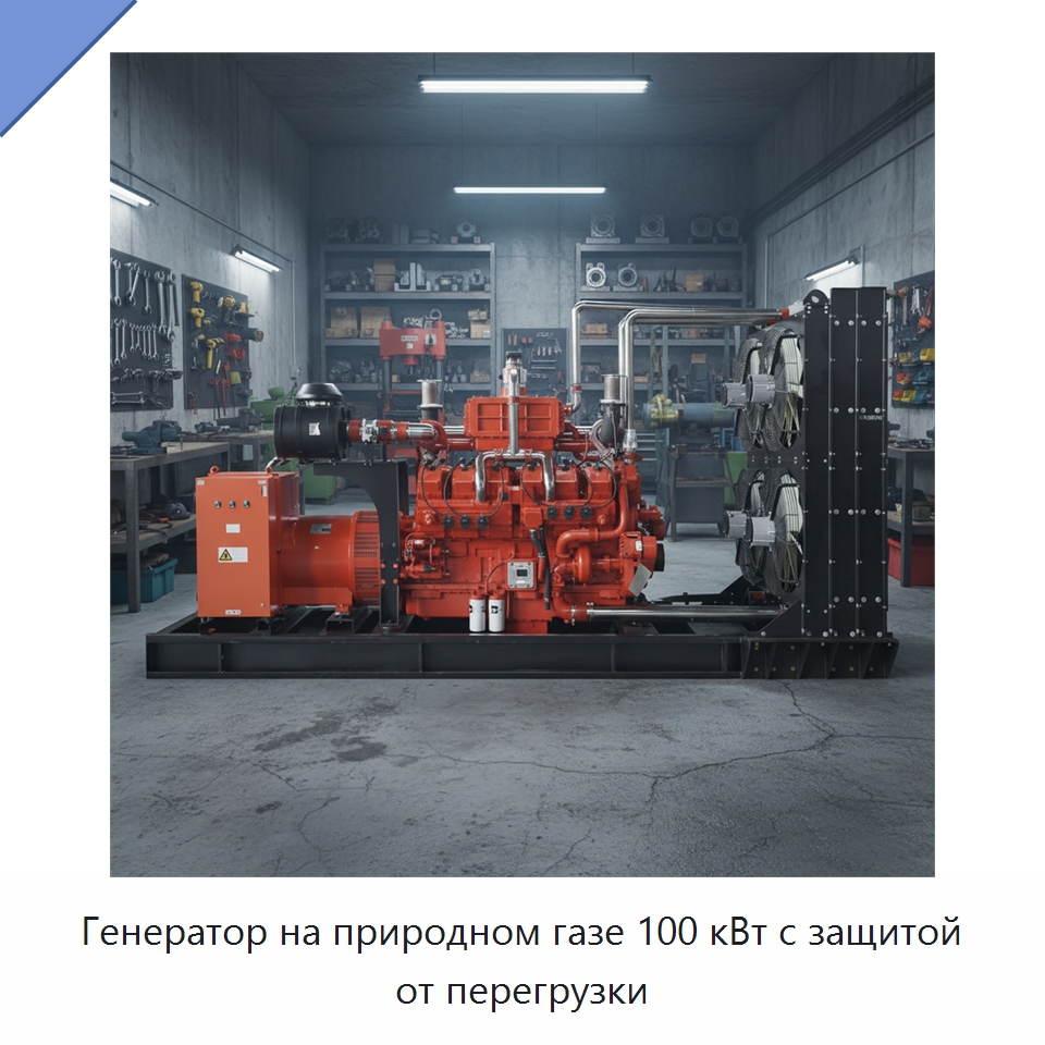 Генератор на природном газе 100 кВт с защитой от перегрузки — Газотурбинные генераторы