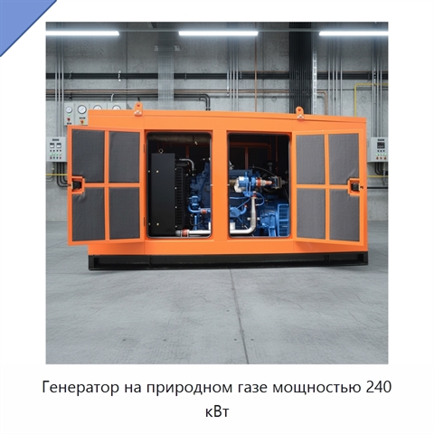 Генератор на природном газе мощностью 240 кВт