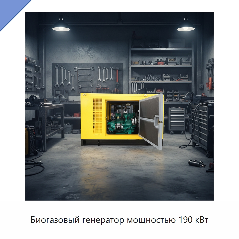 Биогазовый генератор мощностью 190 кВт — Газотурбинные генераторы