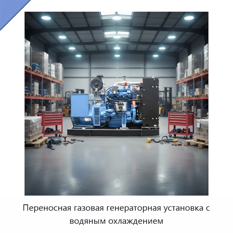 Переносная газовая генераторная установка с водяным охлаждением