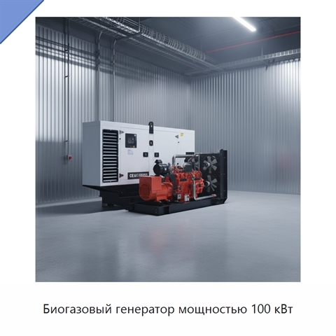 Биогазовый генератор мощностью 100 кВт